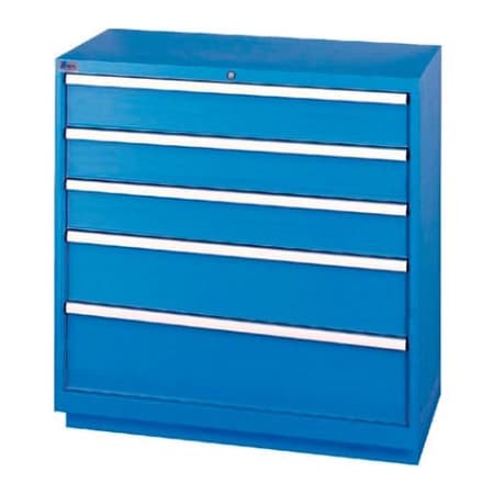 Lista International Lista 5 Drawer Shallow Depth Cabinet - Bright Blue, Individual Lock XSHS0900-0501BBRG